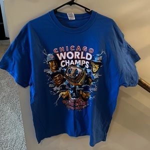 Mens 2016 chicago cubs World Series championship tee shirt
